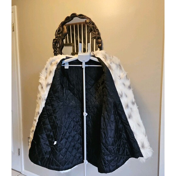 True Vintage 70s Gray Nordic Faux Fur Penny Lane Toggle Wool Coat Womens S Boho - Picture 5 of 8